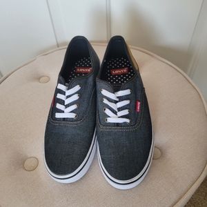 Levi's Canvas Navy/Brown Women's Shoes Sz 10